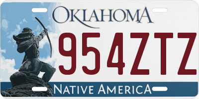 OK license plate 954ZTZ