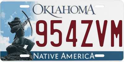 OK license plate 954ZVM
