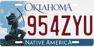 OK license plate 954ZYU