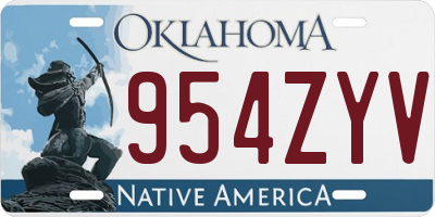 OK license plate 954ZYV