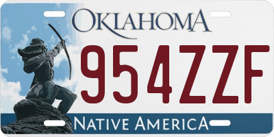 OK license plate 954ZZF