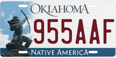 OK license plate 955AAF