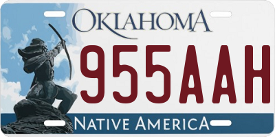 OK license plate 955AAH