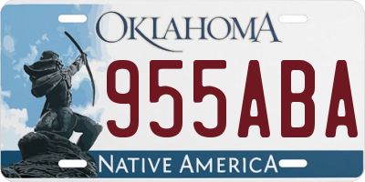OK license plate 955ABA