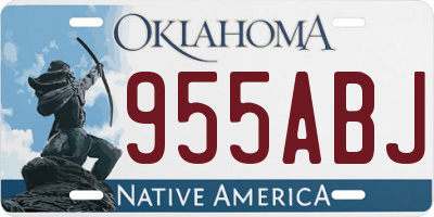 OK license plate 955ABJ