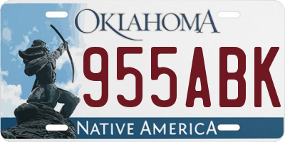 OK license plate 955ABK