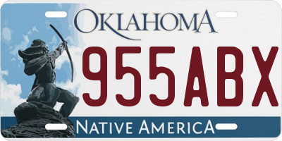 OK license plate 955ABX