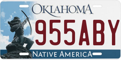 OK license plate 955ABY
