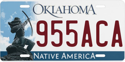 OK license plate 955ACA