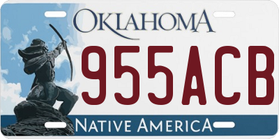 OK license plate 955ACB