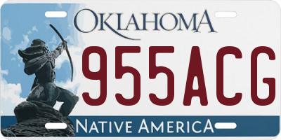 OK license plate 955ACG