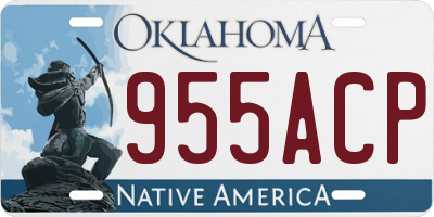 OK license plate 955ACP