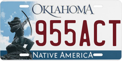 OK license plate 955ACT