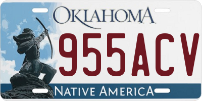 OK license plate 955ACV