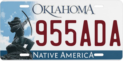 OK license plate 955ADA