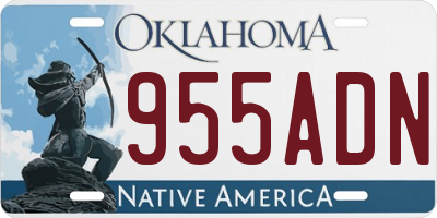 OK license plate 955ADN