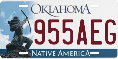 OK license plate 955AEG
