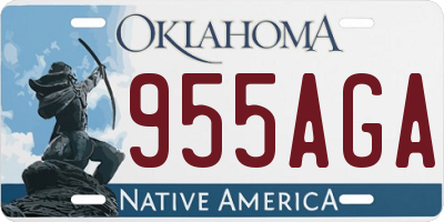 OK license plate 955AGA