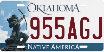 OK license plate 955AGJ