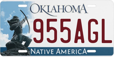 OK license plate 955AGL
