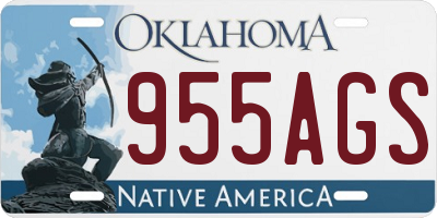 OK license plate 955AGS