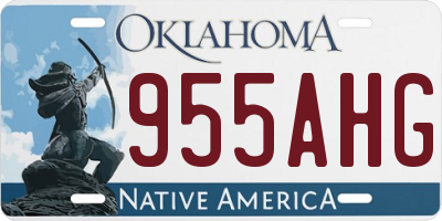 OK license plate 955AHG