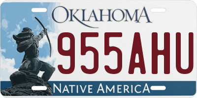 OK license plate 955AHU