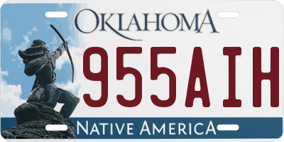 OK license plate 955AIH
