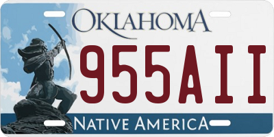OK license plate 955AII