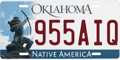 OK license plate 955AIQ