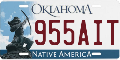 OK license plate 955AIT