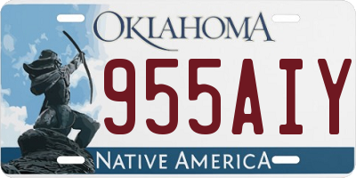 OK license plate 955AIY