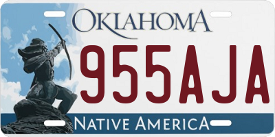 OK license plate 955AJA