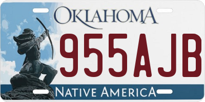 OK license plate 955AJB