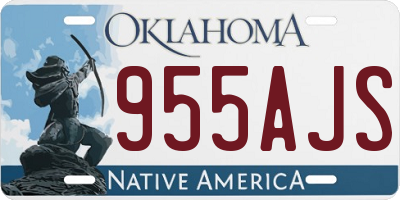 OK license plate 955AJS