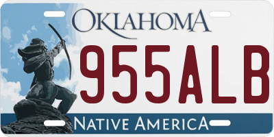 OK license plate 955ALB