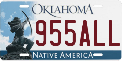 OK license plate 955ALL