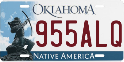 OK license plate 955ALQ