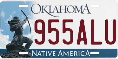 OK license plate 955ALU