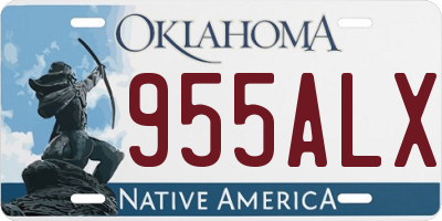 OK license plate 955ALX