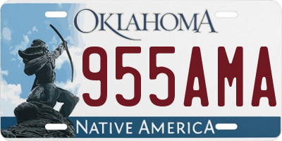 OK license plate 955AMA