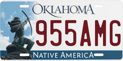 OK license plate 955AMG