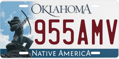 OK license plate 955AMV