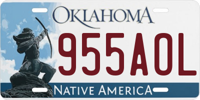 OK license plate 955AOL