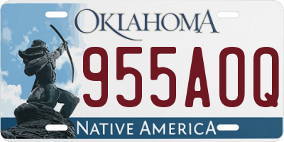 OK license plate 955AOQ
