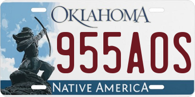 OK license plate 955AOS