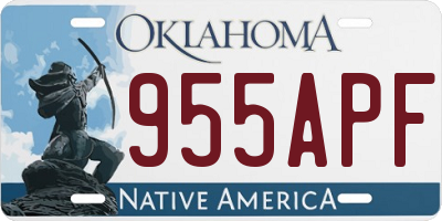 OK license plate 955APF