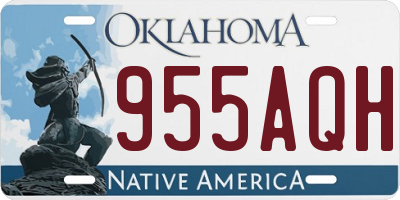 OK license plate 955AQH