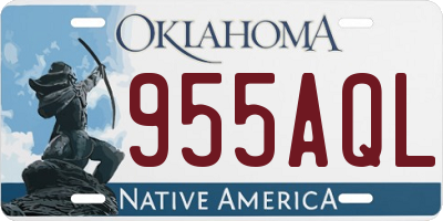 OK license plate 955AQL