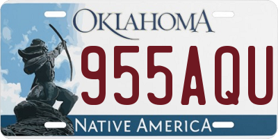 OK license plate 955AQU